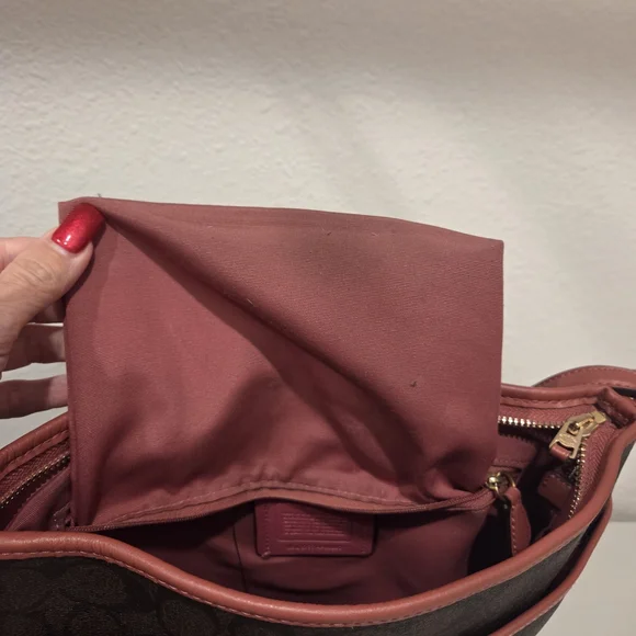 Coach Brown and Raspberry Women's Crossbody Set - Picture 8 of 15